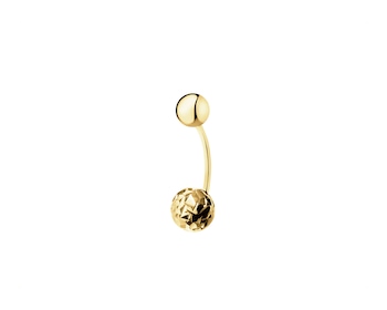 8 K Yellow Gold Navel Piercing 