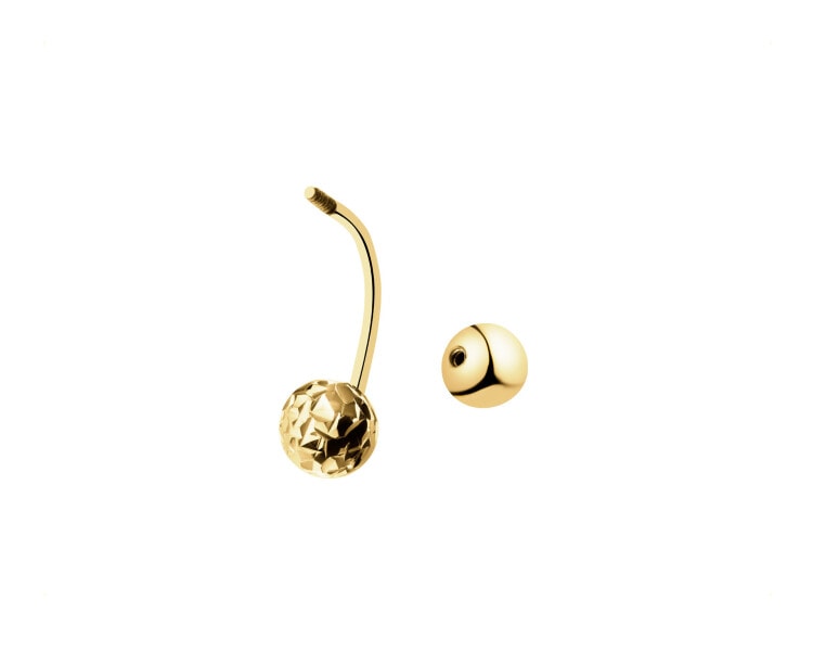 8 K Yellow Gold Navel Piercing 