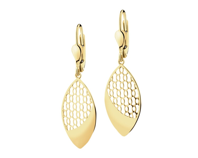 14 K Yellow Gold Dangling Earring 