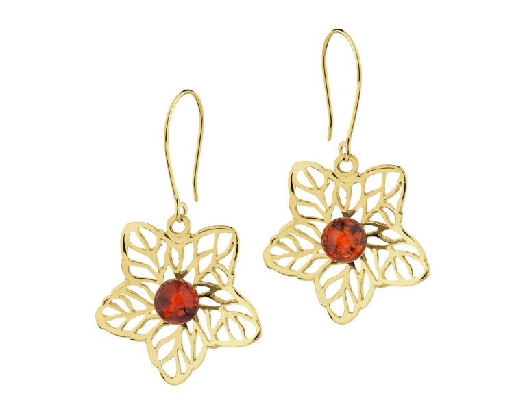 Gold-Plated Silver Dangling Earring 