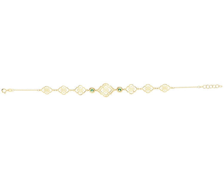 14 K Yellow Gold Bracelet with Cubic Zirconia