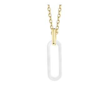 9 K Yellow Gold Pendant with Mother Of Pearl