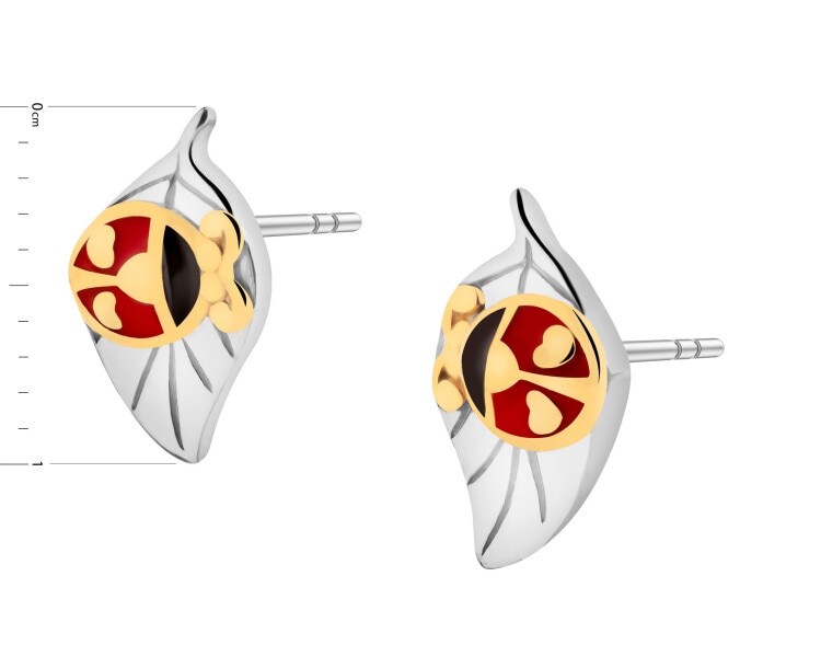 Rhodium-Plated Silver, Gold-Plated Silver Earrings