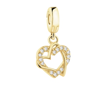 Gold-Plated Silver Pendant with Cubic Zirconia