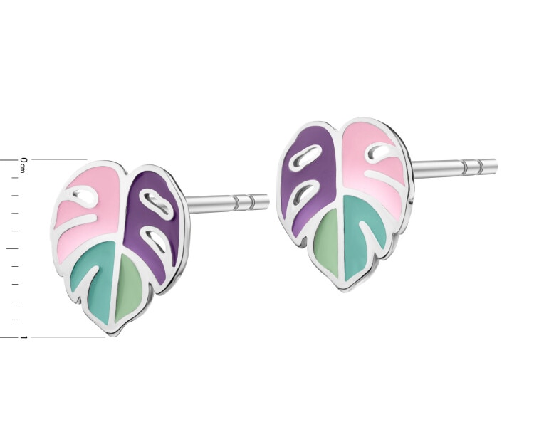 Rhodium Plated Silver Earrings