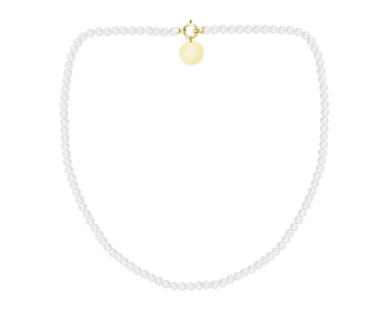 9 K Yellow Gold Pearl Necklace with Pearl