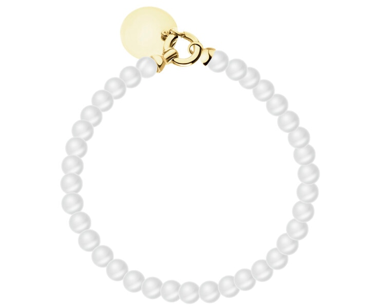 9 K Yellow Gold Bracelet with Pearl