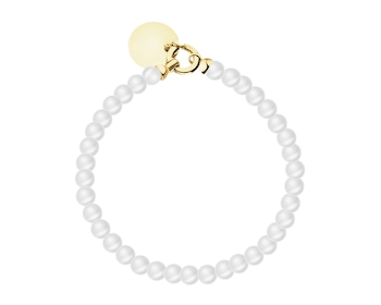 9 K Yellow Gold Bracelet with Pearl