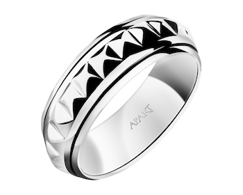 Rhodium Plated Silver Band Ring 