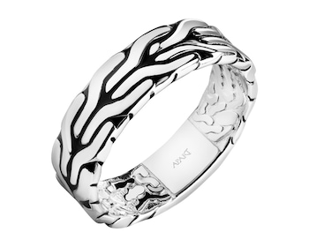 Rhodium Plated Silver Band Ring 