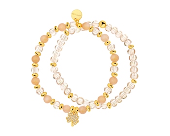 Gold-Plated Brass Bracelet with Cubic Zirconia