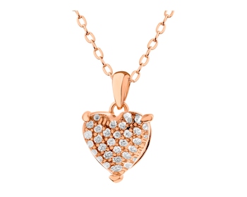 Gold-Plated Brass Necklace with Cubic Zirconia