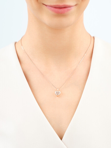 Gold-Plated Brass Necklace with Cubic Zirconia