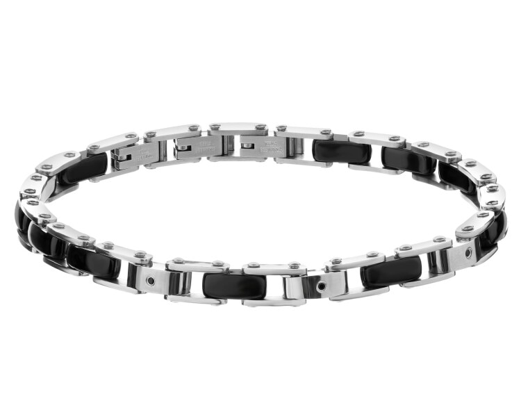 Stainless Steel Bracelet with Cubic Zirconia