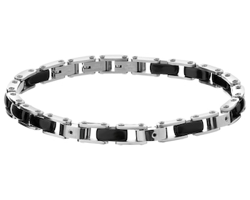 Stainless Steel Bracelet with Cubic Zirconia