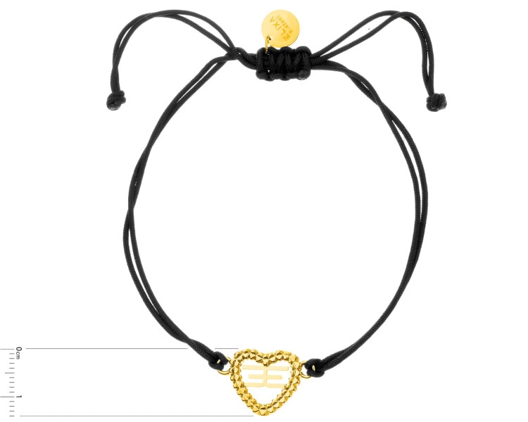 Bransoletka ze stali szlachetnej - serce