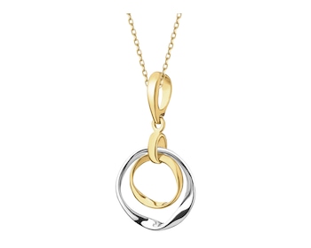 Rhodium-Plated Silver, Gold-Plated Silver Pendant 