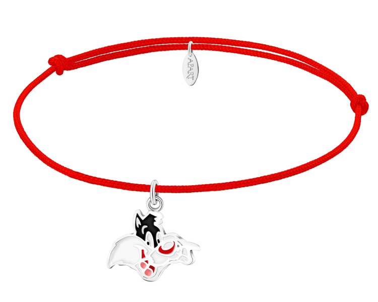 Bracelet with silver elements and enamel - Looney Tunes, Sylvester the Cat, Warner Bros. Discovery