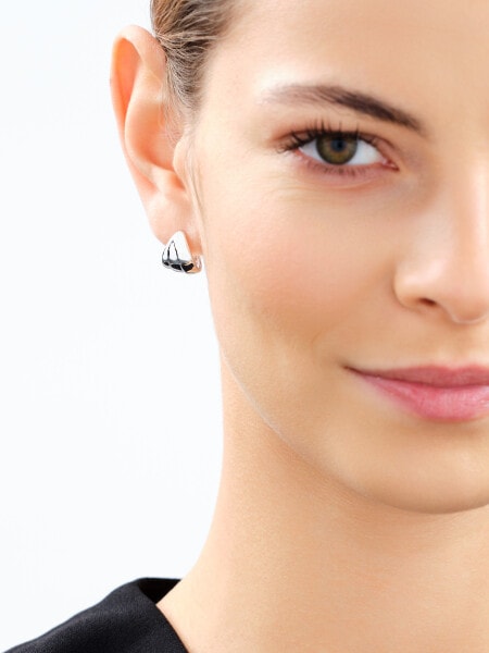 Rhodium Plated Silver Earrings 