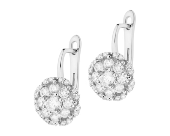 Rhodium Plated Silver Earrings with Cubic Zirconia