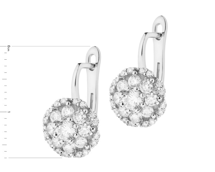 Rhodium Plated Silver Earrings with Cubic Zirconia