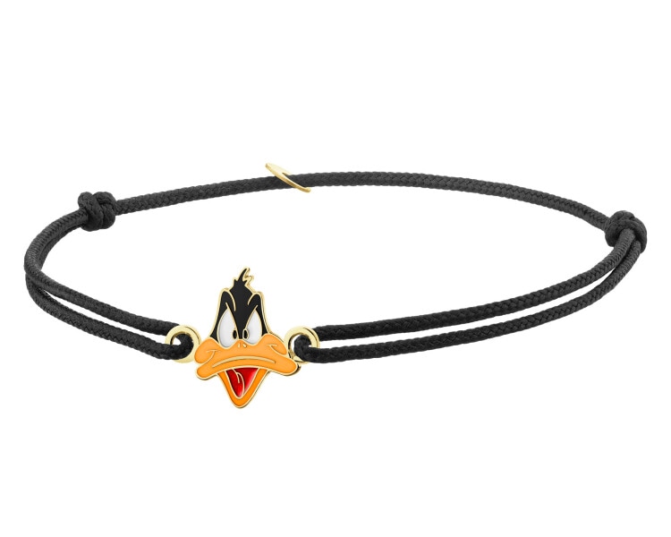 9K Bracelet with Enamel and Yellow Gold Elements - Looney Tunes, Daffy Duck, Warner Bros. Discovery