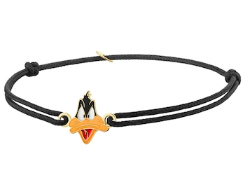 9K Bracelet with Enamel and Yellow Gold Elements - Looney Tunes, Daffy Duck, Warner Bros. Discovery