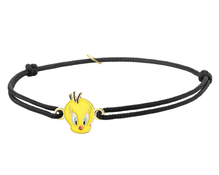 9K Bracelet with Enamel and Yellow Gold Elements - Looney Tunes, Tweety, Warner Bros. Discovery