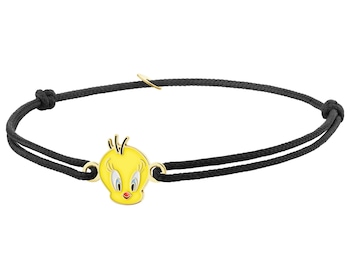 9K Bracelet with Enamel and Yellow Gold Elements - Looney Tunes, Tweety, Warner Bros. Discovery