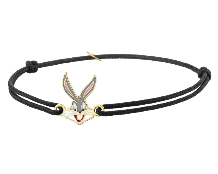 9K Bracelet with Enamel and Yellow Gold Elements - Looney Tunes, Bugs Bunny, Warner Bros. Discovery