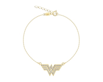 Gold bracelet with zirconia - DC, Wonder Woman, Warner Bros. Discovery