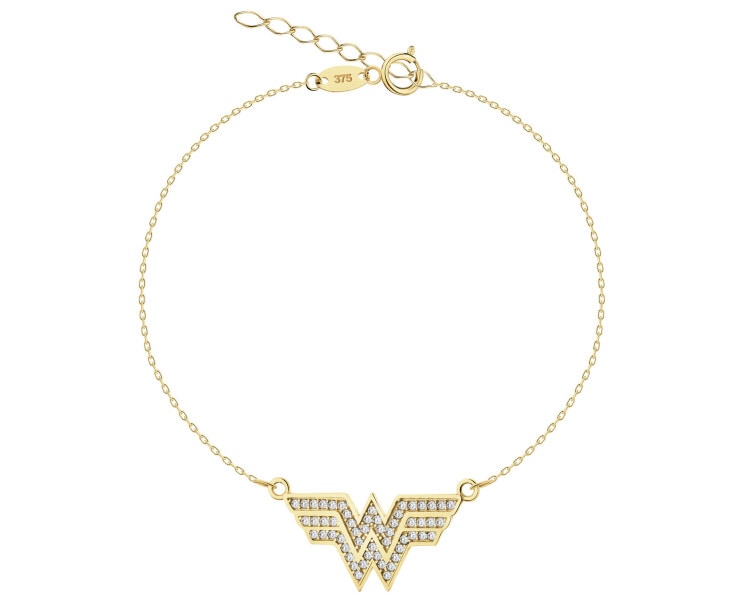 Gold bracelet with zirconia - DC, Wonder Woman, Warner Bros. Discovery