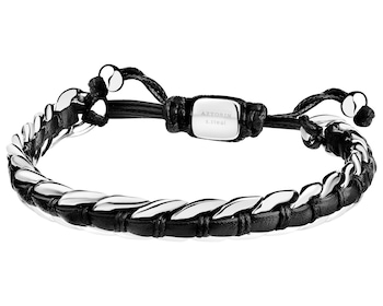 Stainless Steel, Leather Bracelet 