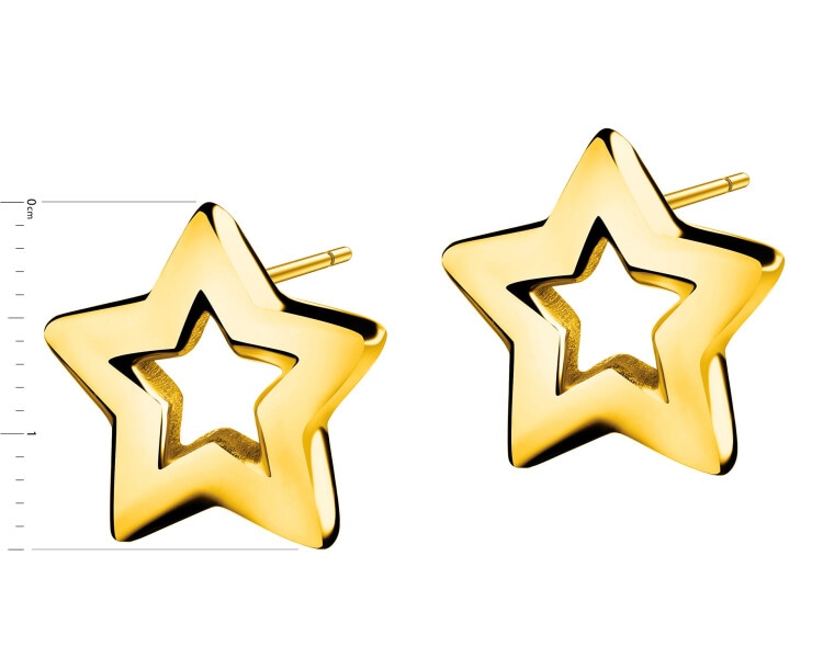 Náušnice z ušlechtilé oceli - hvězdy