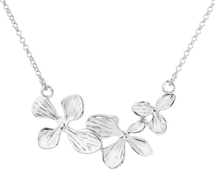 Rhodium Plated Silver Necklace 