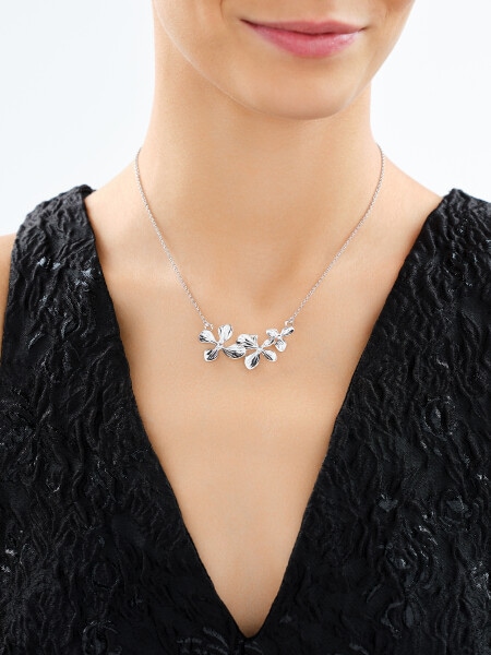 Rhodium Plated Silver Necklace 