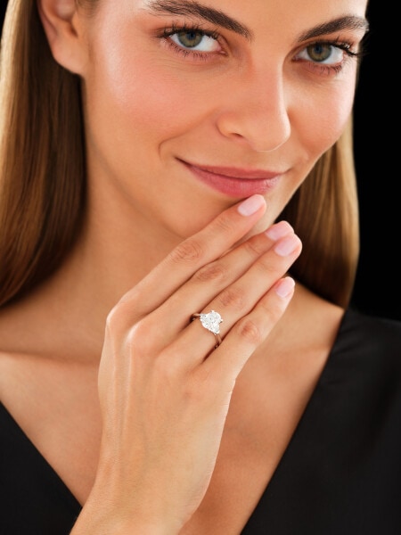 Prsten z bílého zlata s laboratorními diamanty - 2,53 ct - ryzost 750