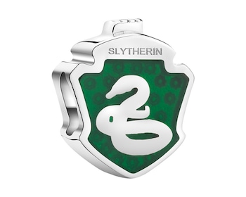 Zawieszka srebrna beads z emalią - Harry Potter, Slytherin, Warner Bros. Discovery