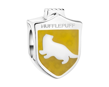 Silver beads pendant with enamel - Harry Potter, Hufflepuff, Warner Bros. Discovery