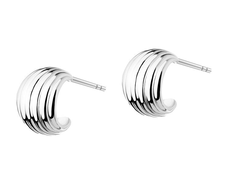 Rhodium Plated Silver Earrings 