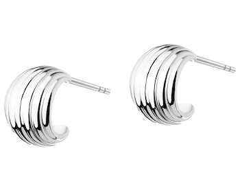 Rhodium Plated Silver Earrings 