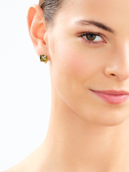 14 K Yellow Gold Earrings with Cubic Zirconia