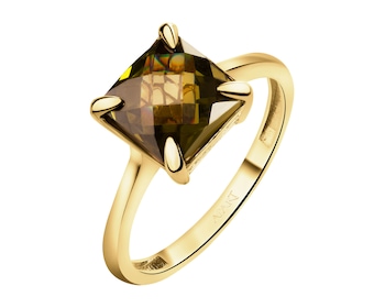 14 K Yellow Gold Ring with Cubic Zirconia