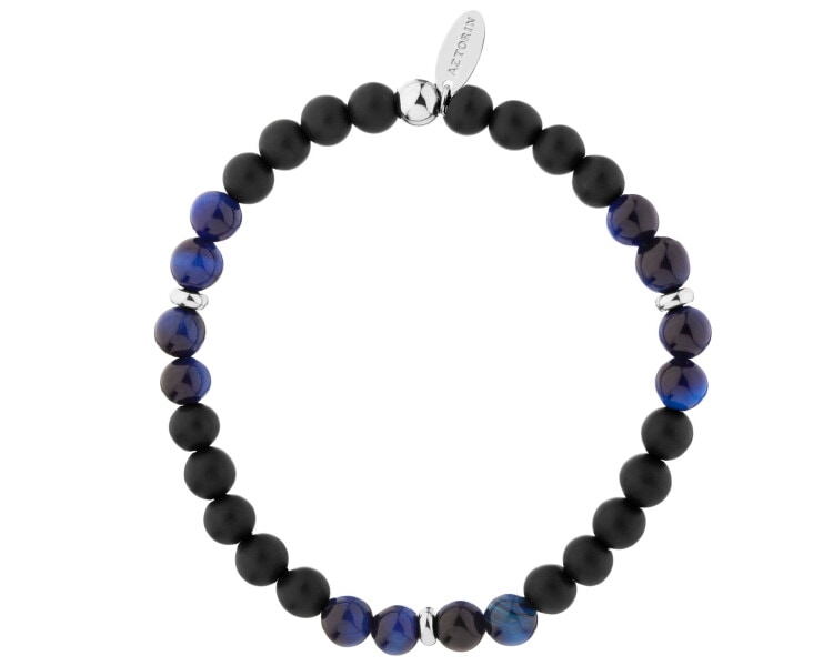 Stainless Steel Bracelet with Agate