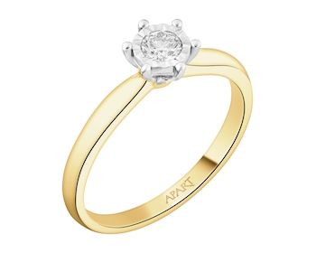 585  Ring with Diamond - 0,15 ct - fineness 585