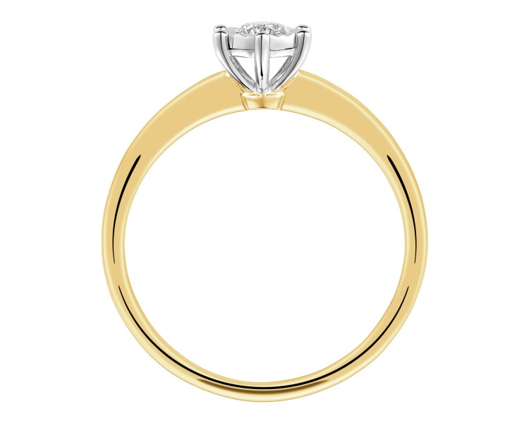 585  Ring with Diamond - 0,15 ct - fineness 585