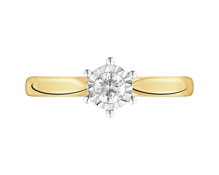 585  Ring with Diamond - 0,15 ct - fineness 585