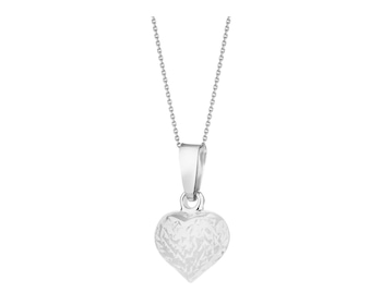 14 K Rhodium-Plated White Gold Pendant 