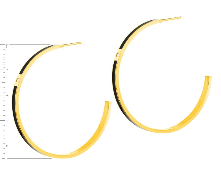 Kolczyki ze stali szlachetnej z cyrkoniami - koła