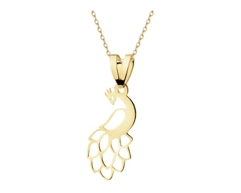 Gold pendant - peacock